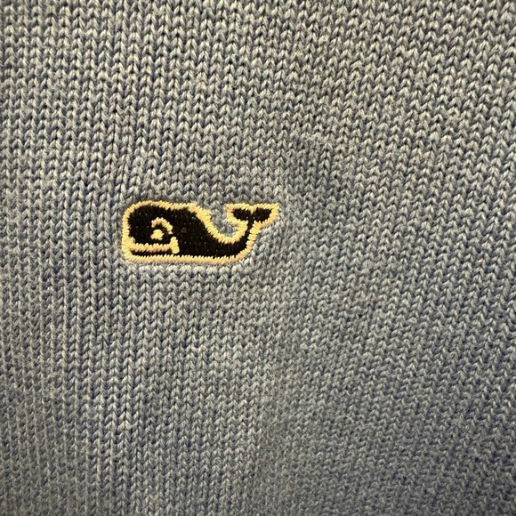 Vineyard Vines Men’s Light Blue Cotton Quarter-Zip Sweater Size Small - Picture 3 of 14